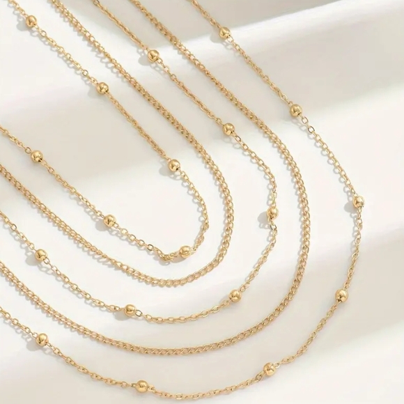 Gold Layered Necklace - Picture 2 of 2